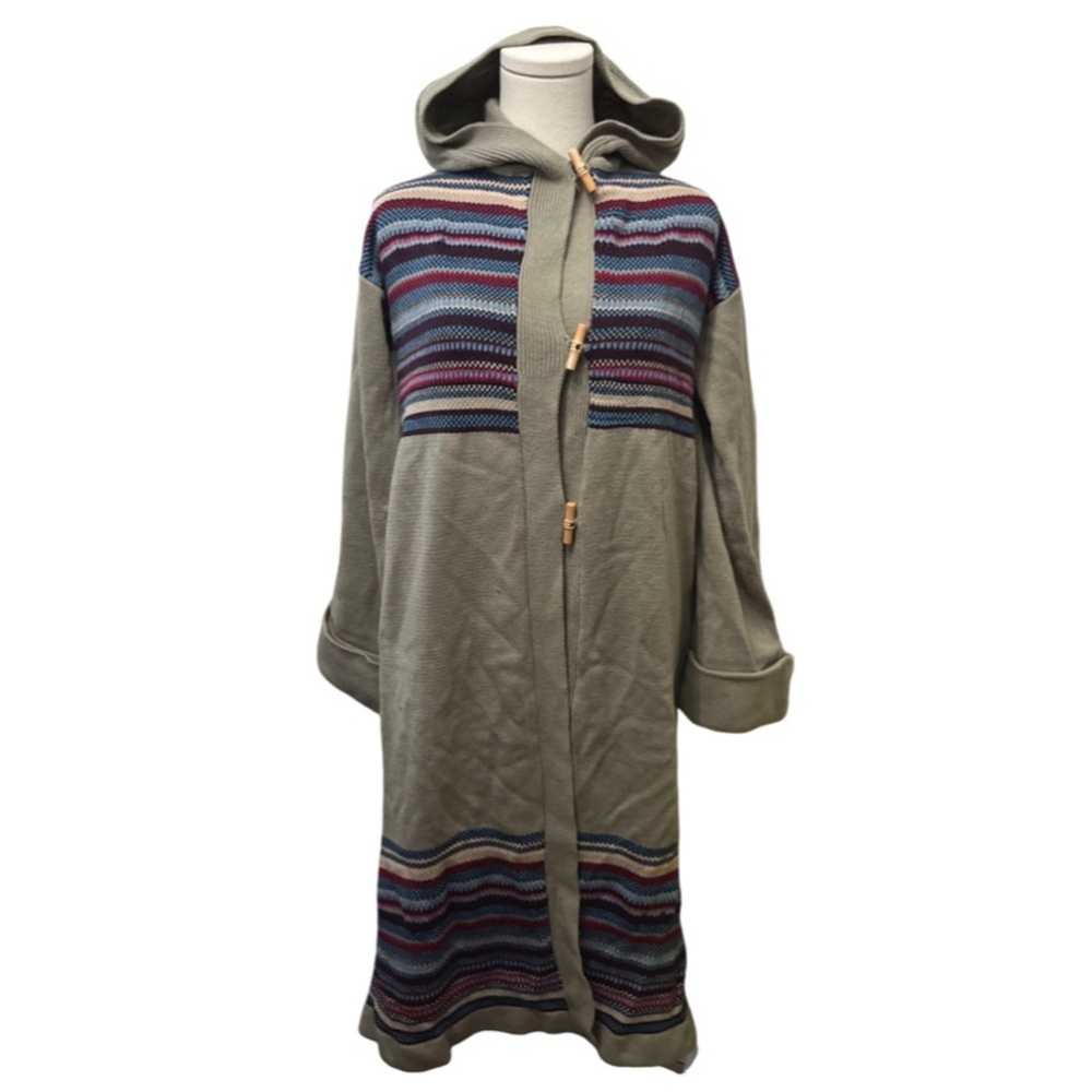 EILEEN long boho hooded sweater- size Large